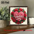 thumbnail image 5 of 2D Flat, 1pc Elegant Valentine's Day Wreath Decorative Signs & Plaques - Heart Shape with Red Roses, Artificial Greenery - Valentine's Decoration for Home, Office, Party, 5 of 9