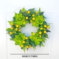 thumbnail image 3 of BCZHQQ 18" Spring Wreaths for Front Door Lemon Wreath Summer Wreath with Green Eucalyptus Leaves, Artificial Wreath Green Foliage Wreath for Wall Window Farmhouse Party Holiday Home Decor, 3 of 6