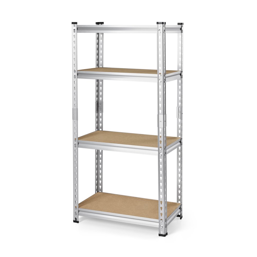 Hyper Tough 4Level Aluminum Shelving System, Silver