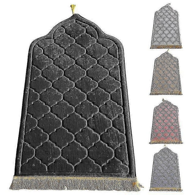 Non-slip Flannel Prayer Mat For Worship And Travel - Soft Portable Carpet For Ramadan Gift