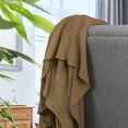 thumbnail image 4 of Unique Bargains Pure Cotton Soft Cable Knit Throw Blanket Coffee Color 51" x 59", 4 of 8