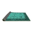 thumbnail image 2 of Ahgly Company Indoor Square Oriental Turquoise Blue Industrial Area Rugs, 3' Square, 2 of 4