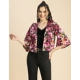 thumbnail image 2 of Moomaya V Neck Straight Printed Cotton Jacket - Women's Stylish Printed Jacket, 2 of 9