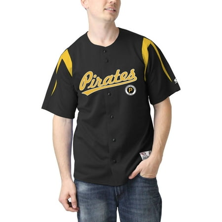 Pirate Skull Baseball Jersey - MLB Pittsburgh Pirates Men's Color Block Jersey