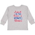 thumbnail image 3 of Inktastic Memorial Day Land of The Free Because of The Brave Boys or Girls Long Sleeve Toddler T-Shirt, 3 of 5