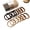 Coffee color series, variant on 15pcs Seamless Hair Ties, High Elastic No Damage Hair Bands, Soft Thick Cotton Ponytail Holders, 4 Assorted Color Sets Available