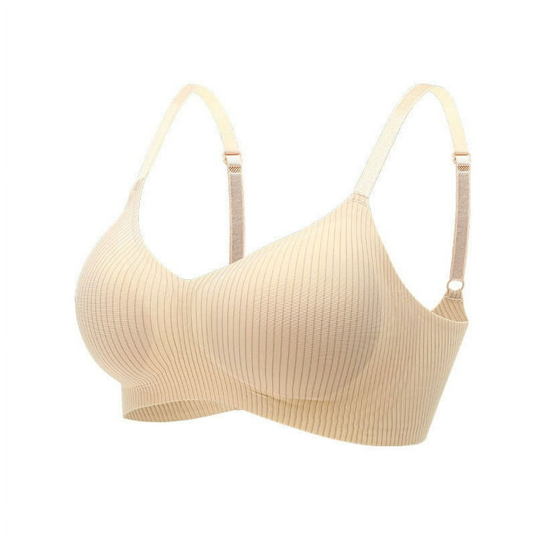 Mrat Clearance Front Closure Bras for Women Front Snaps Seniors Half  Strapless Push up Sport Bras High Support Tank Tops Invisible Plus Size Bras  with Back Coverage Ribbed Womens Sports Bras Beige