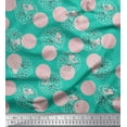 thumbnail image 1 of Soimoi Poly Georgette Fabric Dot,Bird & Fish Kids Printed Fabric 1 Yard 52 Inch Wide, 1 of 3