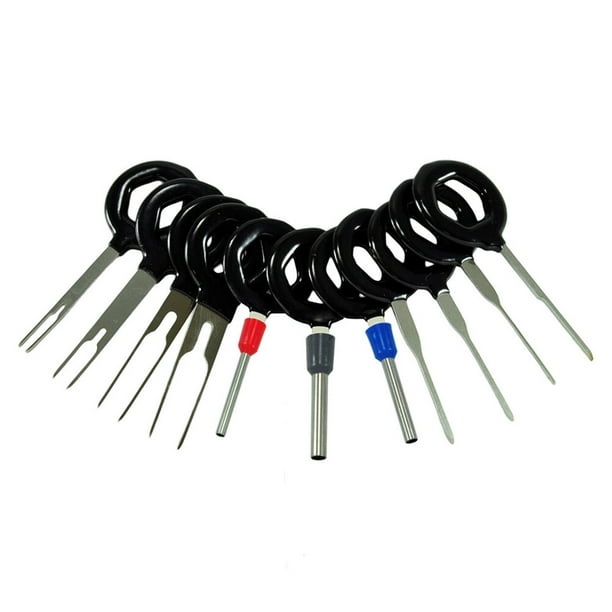 11 Uds Auto enchufe placa de circuito cable arnés Terminal Extractor Pick conector engarzado Pin aguja quitar herramienta