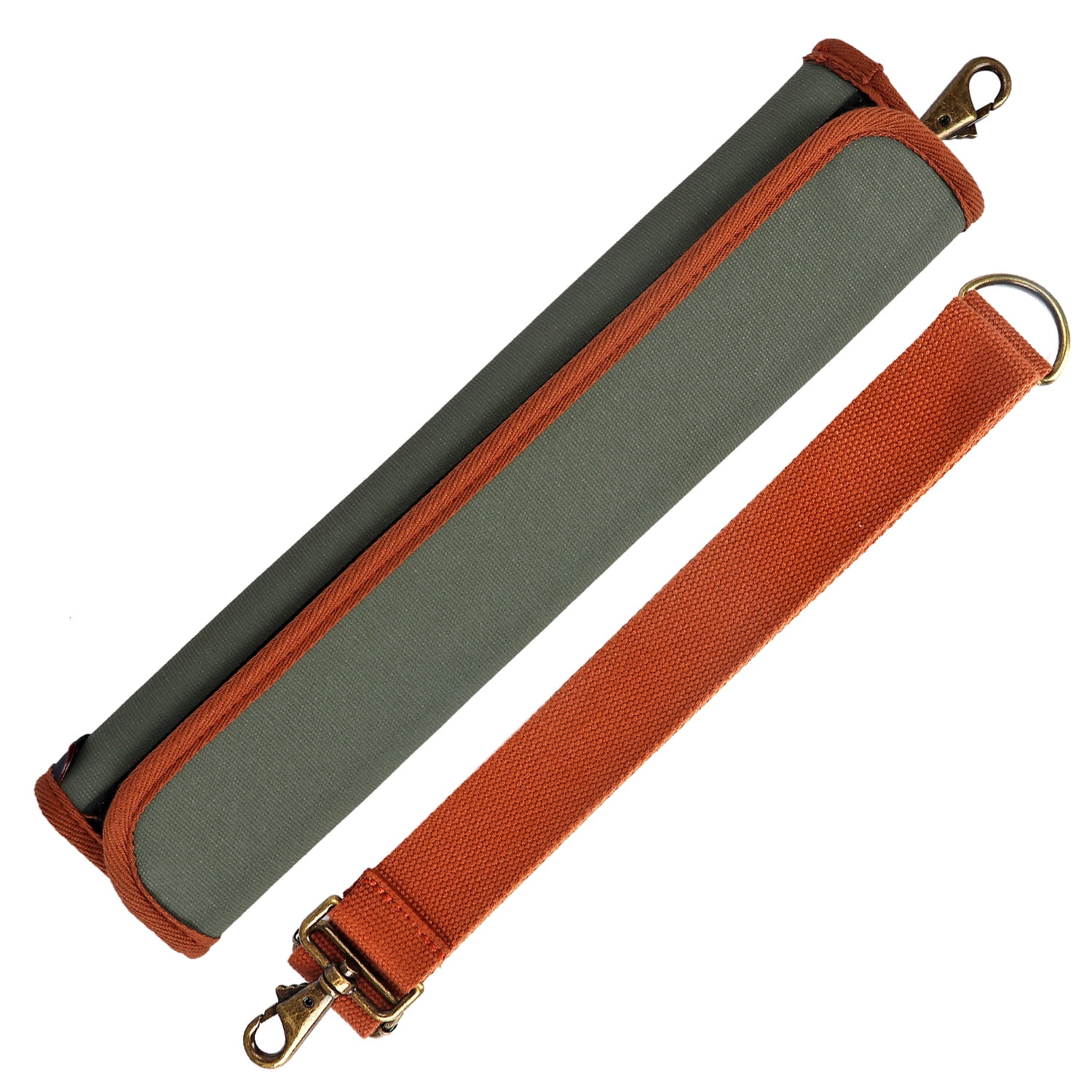 TOURBON Canvas Leather Portable Mini Golf Clubs Carry Bag with Shoulder Strap for Men Women Kids, Lightweight Driving Range Course Training Green