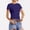 Dark Purple, variant on Women Tshirts Simple Solid Color Crewneck Short Sleeve Slim Fit Tee Womens Blouse Bronze L