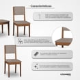 thumbnail image 5 of Sillas de Comedor Manaus Café 2 Piezas Loomber, 5 of 5
