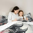 thumbnail image 5 of Manfei Japanese Style Bedding Comforter Set, Oriental Koi Fish Twin Comforter Sets, Gray Black Red Bedding Set, Super Cozy Room Decor Reversible 2-Piece, 5 of 8