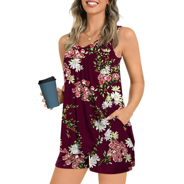 Ensembles pour Femmes Vêtements d'Été 2 Pcs Pyjama Confortable à Col Rond et Manches Courtes pour la Maison Ensemble de Sport Ensemble de Détente d'Été pour Femmes en Liquidation