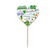thumbnail image 1 of Etiqueta del corazón de la bandera Unbranded 3,5 cm x 2,5 cm palillo de dientes 6 cm, 1 of 3