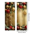 thumbnail image 3 of Mas Holiday Printed Curtains Holiday Season Printed Holidays Party Deco 2pcs 2D Flat Printeds Gold Xmas Print Curtains With Snowflakes(Peach Skin Velvet 39.5*87 In), 3 of 7