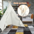 thumbnail image 5 of Large Kids Teepee Tent, Foldable Kids Play Tent, Indoor Outdoor Games Kids Playhouse Kids Tent, 5 of 8