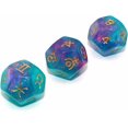thumbnail image 3 of GFDYREE 3 Pieces Astrological Dice for Constellation Divination Accessory 3 Colors D12 Glitter Crafts Dice Polyhedral Set, 3 of 6