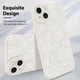 thumbnail image 3 of Funda de teléfono MZELQ para iPhone 15 Plus de silicona con estampado floral blanco, 3 of 6