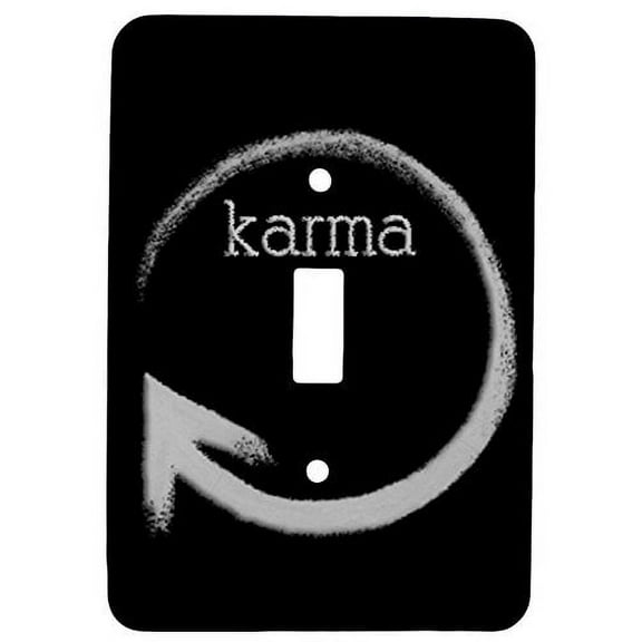 Karma What Comes Around Goes Around Single Toggle Metal Light Switch Cover