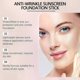 thumbnail image 4 of Hydrating Foundation Stick with SPF 50+ Lightweight Makeup Tool for Wrinkle Reduction Double-Ended Applicator Brush Included 3-in-1 Functionality, 4 of 5