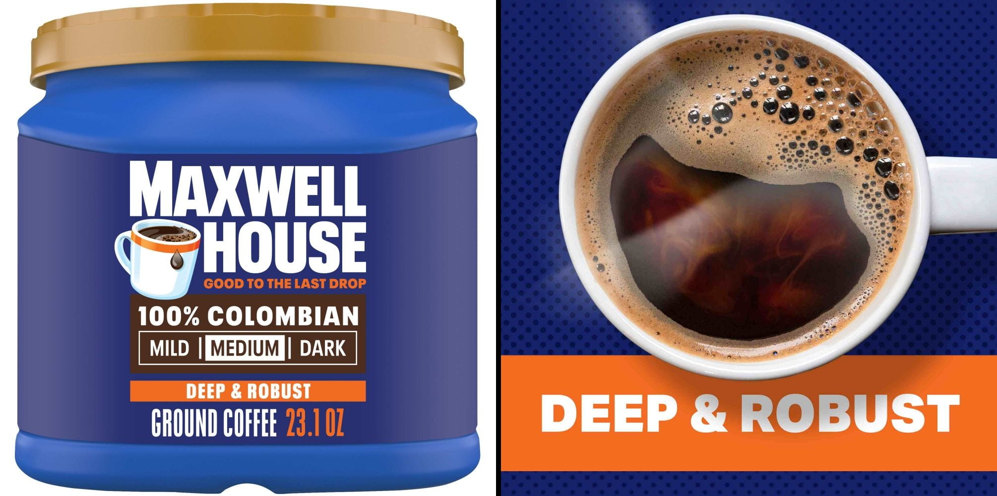 Maxwell House Cafe Cafe Vienna 9 oz & Maxwell House 100% Colombian Ground Coffee 23.1 oz