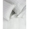 thumbnail image 2 of Melange Home Printed Cotton 400 Thread Count Grey Broken Stripe Bed Sheet Set California King, 2 of 3
