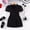 hwj# Black185, variant on Huowey Girls Spring Summer Casual Short Puff Sleeve Solid Color V-Neck Turndown Collar Double- Dress With Belt 2 Piece Set For Toddler Kids Beach School Party Outfit,Pink,4-5 Years
