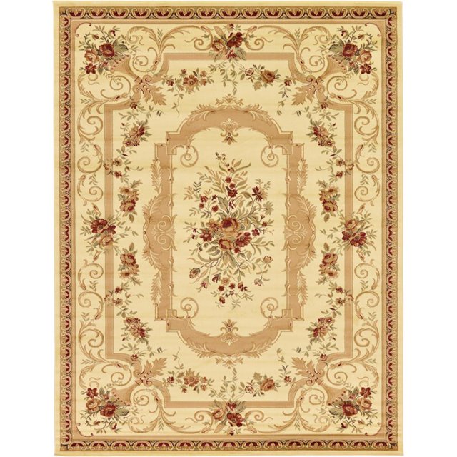 Unique Loom Versailles Medallion Motif Rug 10' x 13' Rectangle Ivory/Tan