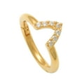 thumbnail image 2 of Anygolds 14K Real Solid Gold CZ V Hoop Nose Septum Cartilage Earring - 16G, 2 of 7