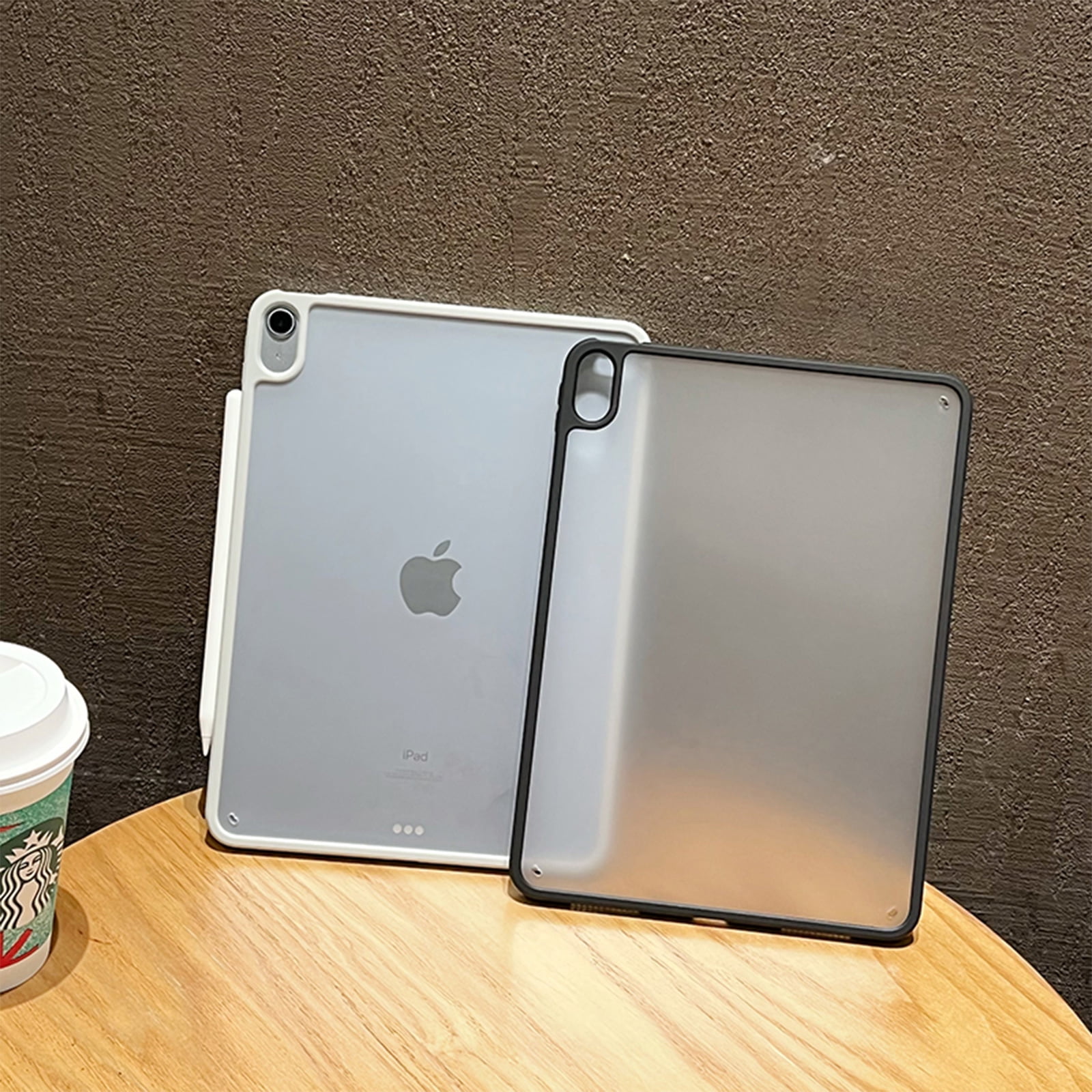 ELEHOLD for iPad 12.9 6th/5th/4th/3th 2022/2021/2020/2018 Case, Slim Thin Lightweight Shockproof Protective Yellowing Resistant Frosted Translucent Case Supports Pencil Charging,Gray