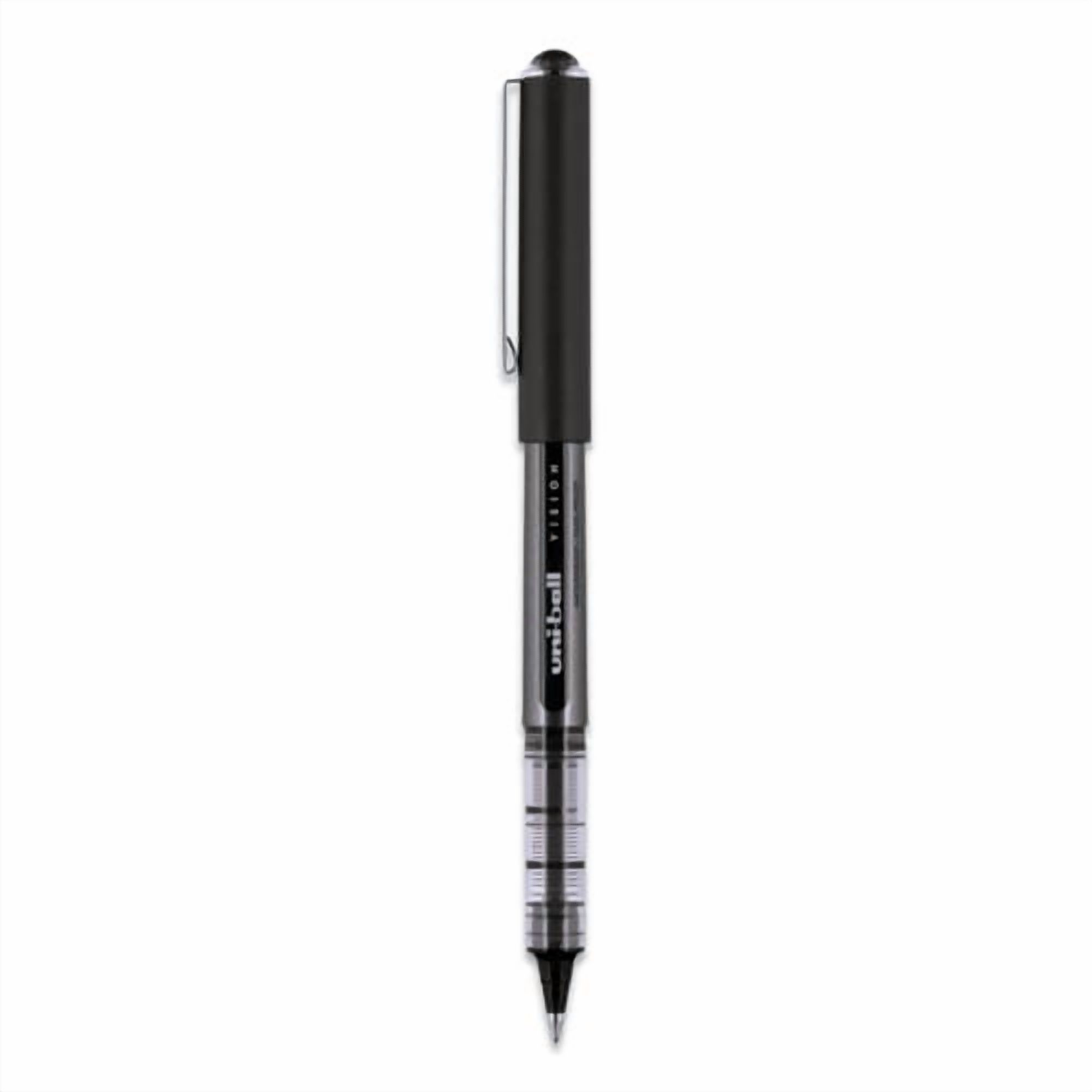 Vision Roller Ball Pen, Stick, Micro 0.5 Mm, Black Ink, Black/gray Barrel, Dozen | Bundle of 2 Dozen