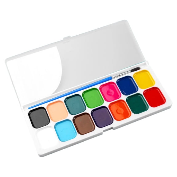 Watercolor Paint Set, Washable Water Colors with Paintbrush for Kids, Art and Craft Supply for Parties, Schools, Art Lessons