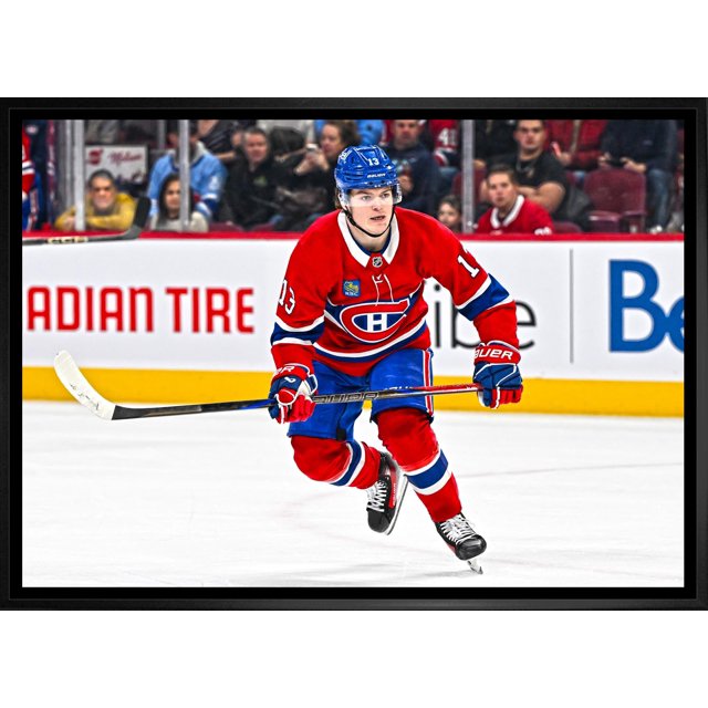 Cole Caufield Toile Encadrée 20x29 Canadiens de Montréal