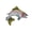 Hand Painted A, variant on Leaping Steelhead Fish Pin, Copper Plated 2” F036PR, Large Sea run Rainbow Trout, Realistic Fishing Lapel Pin, Hat, Pins, Brooch, Jewelry, Gift, 100% Handmade in the USA, 200 Fish Designs Available