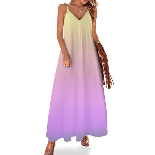 Vestido sin mangas Ombre Space Falda de verano para mujer Vestidos elegantes y bonitos para mujer Ropa para mujer Vestidos largos para mujer