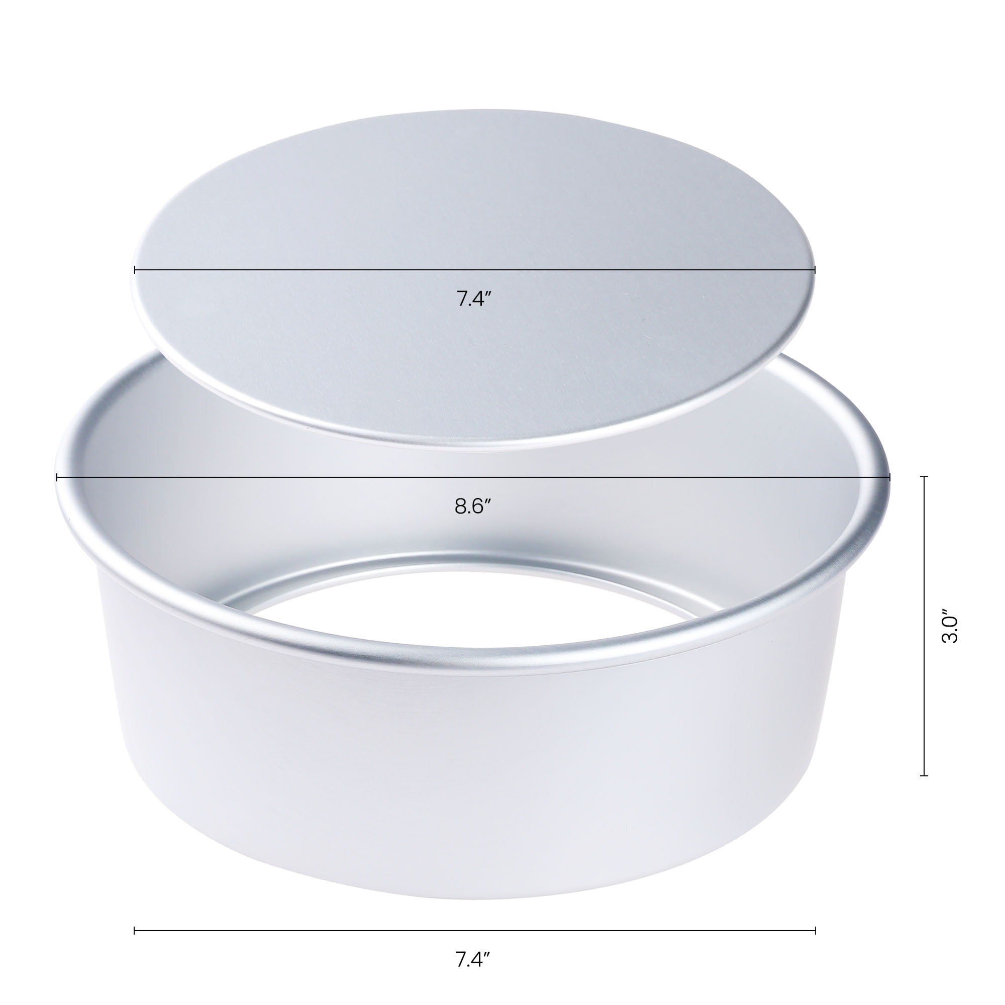 Unique Bargains 2 Pcs Baking Sheet Thick Pans Silver 8.6*7.4*3in