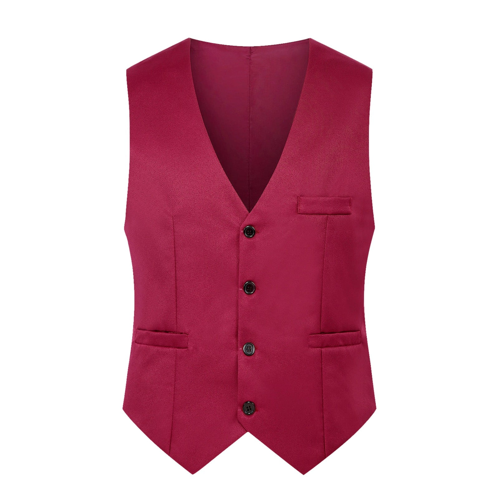 Costume Homme Formel 3 pièces d'affaire de Couleur Uni Un Boutons