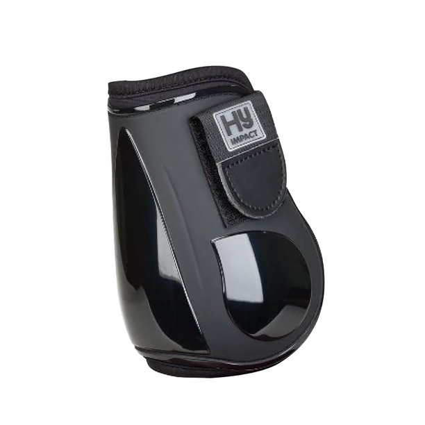 HyIMPACT - Protectores Pro de cerneja para caballos (Un par) (Negro)
