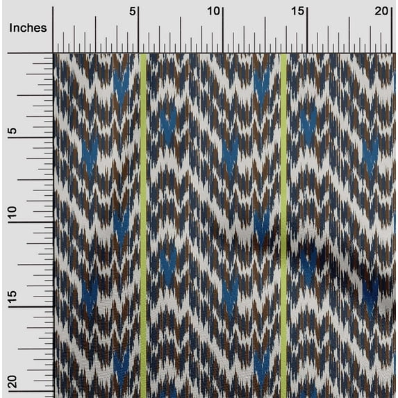 oneOone Silk Tabby Fabric Stripe & Chevron Ikat Decor Fabric Printed BTY 42 Inch Wide