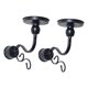 thumbnail image 3 of Elegante portavelas de pared de hierro, juego de candelabros de estilo vintage Negro, 3 of 9