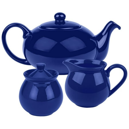 1 Factory Service Fun Factory Tea Set, Royal Blue, Includes Tea Pot; Sugar and Creamer By Waechtersbach ()