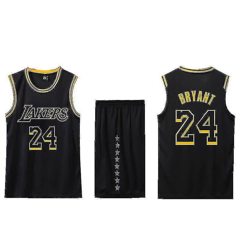 Kobe Bryant Basketball Jersey No.24 lakers Jersey Set black Away child Size Walmart