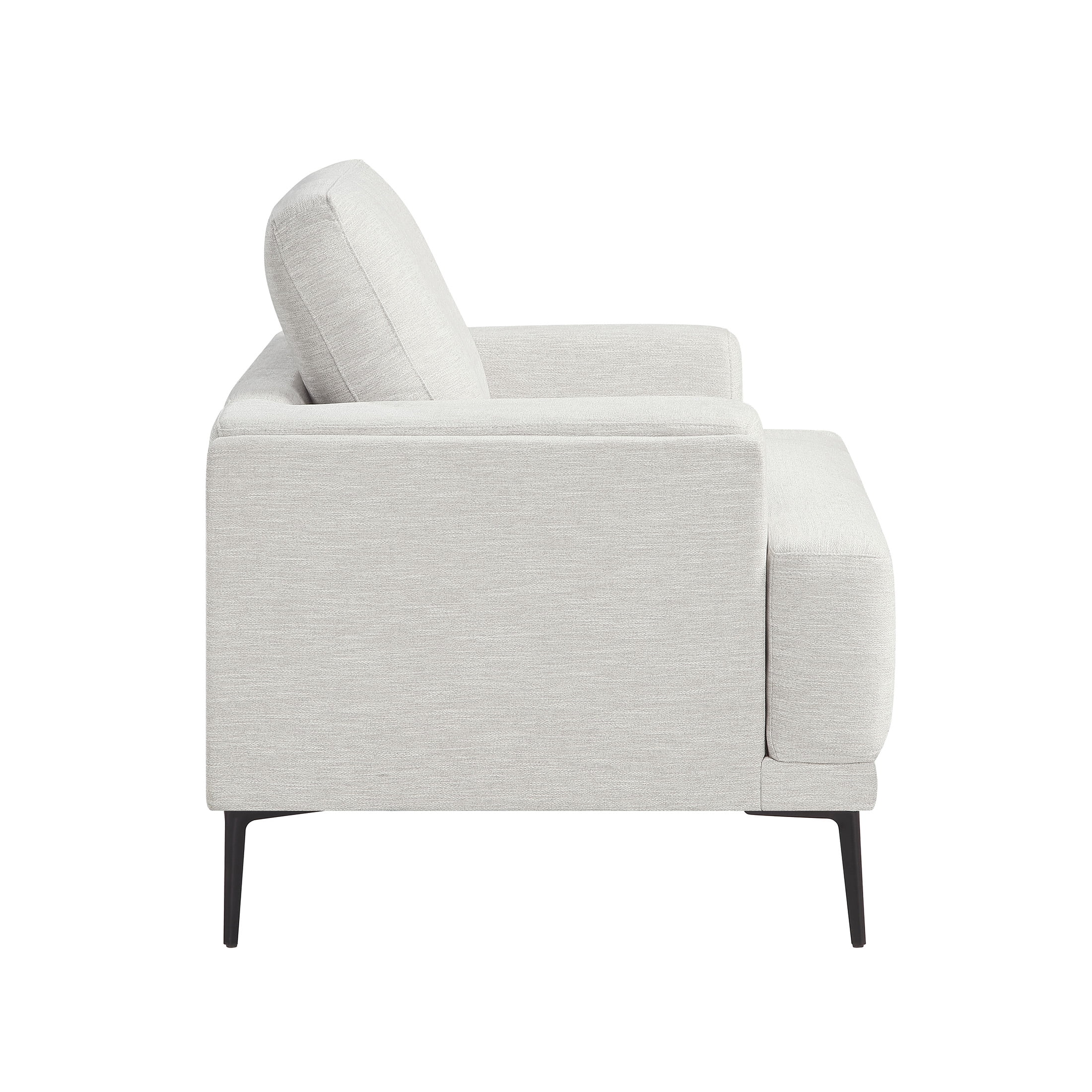 OakvillePark Bravelle Chenille Chair with Black Metal Legs, Taupe