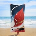 thumbnail image 3 of Abstract Navy Blue Burnt Orange Microfiber Beach Towel Absorbent Compact Towels for Swimming Pool Beach Travel Things for Vacation Essentials Adult Gift,61.4×30.3Inch, 3 of 8