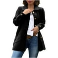thumbnail image 2 of Dihao Cardigan Jackets for Women Plus Size Clearance Women's Elegant Overcoat Notched Shawl Collar Single Breasted Outerwear Winter Long Coat, 2 of 6