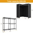 thumbnail image 4 of Ulif E15C Heavy Duty Freestanding L-Shaped Clothes Rack and Garment Organizer with Black Dustproof Cover, 43.4"W x 15.8"D x 78.4"H, Black, 4 of 7