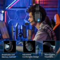 thumbnail image 4 of Wireless Gaming Headset with Mic 2.4G Bluetooth Headphone USB 3.5mm Wired 3 Modes for PC,Laptop,PS4, 4 of 5