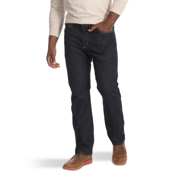 Men's Wrangler Regular-Fit Advanced Comfort Jeans Color: Rinse Size: 38X32