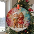 thumbnail image 2 of Gingerbread Couple Ornament, Holiday Decor, Christmas Ornament, Cute Holiday Gift, Christmas Decoration, Festive Home Decor, Holiday Keepsake, Xmas Tree Hanging Decoration, Seasona, 2 of 5